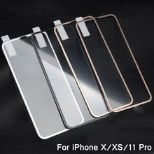 Load image into Gallery viewer, 10D Curved Edge Aluminum Alloy Tempered Glass for iPhone X XS MAX 11 12 Pro Max mini 6 6S 7 8 Plus Full Cover Screen Protector Titanium Alloy Metal Edge Full Coverage Front Tempered Glass Screen Protector for iPhone