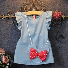 Load image into Gallery viewer, Children's Wear Dress Girls Dresses For Party and Wedding with 100% Cotton Striped Lapel Fly Sleeves