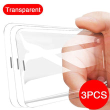 Load image into Gallery viewer, 3pcs Full Cover Protective Glass On For Iphone 11 12 13 Pro Max Tempered Glass Film Iphone X Xr Xs Screen Protector Curved Edge Anti Scratch Bubble Free Smooth Tempered Glass Screen Protector