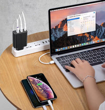 Load image into Gallery viewer, 3 Ports USB Fast Charger 60W Support Quick Charge Type-C PD Charger QC 4.0 3.0 Phone Charger