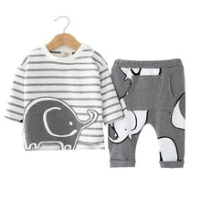 Load image into Gallery viewer, Romper Set Fashion Cartoon Bodysuit Hat and Pant Clothing Set Cute Animal Newborn Baby Clothes Pajamas
