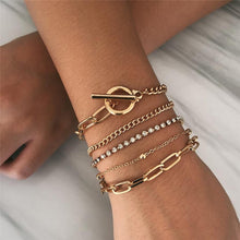 Load image into Gallery viewer, Bohemian Geometric Crystal Multi Layer Bracelets Bangles Charm Adjustable Lasso Bracelet Set For Women Luxury Jewelry Gifts