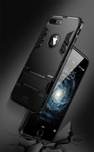 Load image into Gallery viewer, Luxury Black Cool Armor Case For iPhone 8 7 6 6S Plus 5 5s Shockproof Case For iPhone X XS MAX XR Stand Cover Case Heavy Duty Shockproof Armor Dual Layer Protection Back Case Cover