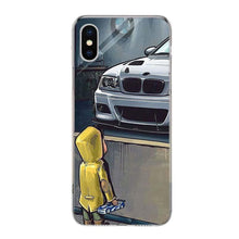 Load image into Gallery viewer, Boy See Sports Car Drift Phone Case For Iphone 14 11 12 13 Pro Max Xr X Xs Mini 8 7 Plus 6 6s Se 5s Soft Silicone Gel Cover For Iphone