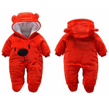 Load image into Gallery viewer, Newborn Winter Hoodie Baby Rompers Outwear Infant Baby Jumpsuit 3M -12M For Girls and Boys Winter Romper