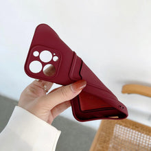 Load image into Gallery viewer, Soft Silicone Card Phone Case for IPhone 13 12 Pro Max Shockproof Protector Cover for IPhone 14 Plus Cases Heavy Duty Solid Slim Lightweight Anti-Shock Cover for iPhone