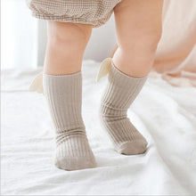 Load image into Gallery viewer, Luxury Modern Socks Baby Girls Knee High Socks With Angel wing Summer Autumn Cotton Socks Solid Candy Color Toddler For Kids