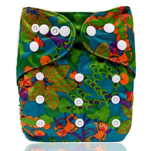 Load image into Gallery viewer, Modern Printed Bamboo Charcoal Inner Pocket Diaper For Baby Reusable Cloth Diaper Nappies With Double Leg Gusset In Modern Printed Design For Baby and Kids