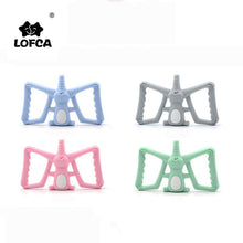 Load image into Gallery viewer, Baby Teethers Cartoon Animal Baby Teething Toy Penguin Silicone Teether Unicorn Pendant Raccoon Accessories