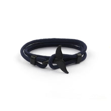 Load image into Gallery viewer, Whale Tail Anchor Bracelets Men And Women Charm Nautical Survival Rope Chain Bracelet Male Wrap Metal Hooks Fashion Gift