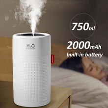 Load image into Gallery viewer, Wireless Air Humidifier USB Portbale Aroma Diffuser 2000mAh Battery Rechargeable Umidificador Essential Oil Humidificador Mist Maker