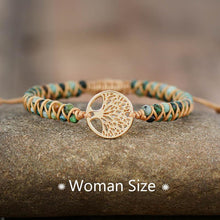 Load image into Gallery viewer, Modern handmade Luxury Tree Charm Bracelets African Japser String Braided Bracelets Lover Jewelry Gift For Men and Women