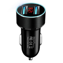 Load image into Gallery viewer, LED Universal 4.8A Car Charger Mobile Phone Fast Charging Adapter in Car With Display Quick Charge Dual USB
