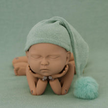 Load image into Gallery viewer, Modern Newborn Photography Props Knit Cap With Fur Ball For Newborn Baby Cap Great For Photo Studio Photography Props Cap Beanie Baby
