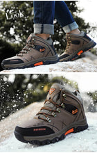 Load image into Gallery viewer, Brand Men Winter Snow Boots Waterproof Leather Sneakers Super Warm Men's Boots Outdoor Male Hiking Boots Work Shoes Size 39-47