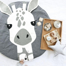 Load image into Gallery viewer, Play Mat Cartoon Animal Baby Mats Newborn Infant Crawling Cotton Round Floor Carpet Rugs Mat for Kids Room Nursery Decor