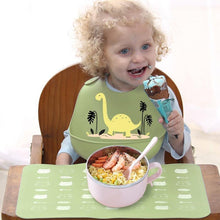 Load image into Gallery viewer, Adjustable Oil-proof Food Grade Silicone Drool bib Soft And Comfortable Saliva Towel Lunch Baby Bib For Babies and Kids