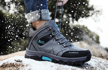 Load image into Gallery viewer, Brand Men Winter Snow Boots Waterproof Leather Sneakers Super Warm Men's Boots Outdoor Male Hiking Boots Work Shoes Size 39-47