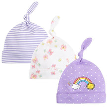 Load image into Gallery viewer, Printed Baby Hats & Caps For Newborn Baby Accessories In Elegant Modern Design Set Of 3PCS For Baby Kids