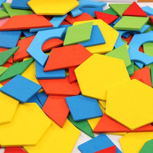 Load image into Gallery viewer, 250pcs Wooden Geometric Clever Board Puzzle 3D Board Toy Baby Early Educational Learning Toys for Children Game (Multicolor)