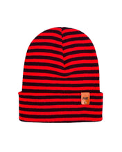 Load image into Gallery viewer, HAAKWEAR Classic RORO Cuffed Beanie / Hat - Black / Red, Made in USA