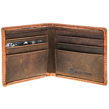 Load image into Gallery viewer, HOOey "Phoenix" (Tan/Turquoise) - Men's Bifold Wallet