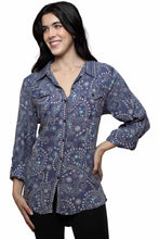 Load image into Gallery viewer, Honey Creek Printed Flows - Women's Western Blouse
