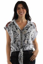 Load image into Gallery viewer, Honey Creek Tie Front - Women's Western Blouse