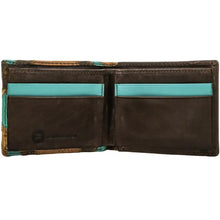 Load image into Gallery viewer, HOOey "Montezuma" (Brown/Turquoise) - Men's Bifold Wallet