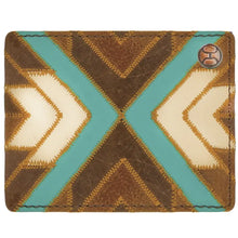 Load image into Gallery viewer, HOOey "Montezuma" (Brown/Turquoise) - Men's Bifold Wallet