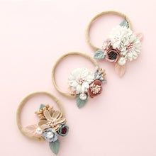 Load image into Gallery viewer, Modern Fashion Floral Headband Newborn Baby Elastic Hairbands Pearl Fresh Style Bow Knot For Girls