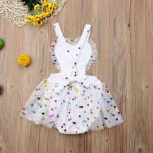 Load image into Gallery viewer, Newborn Infant Baby Girl Romper with Sequin Dot Tulle Dress Outfits for Toddler Girls Dress For Birthday And Party