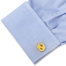 Load image into Gallery viewer, Harry Potter Hufflepuff Crest Cufflinks