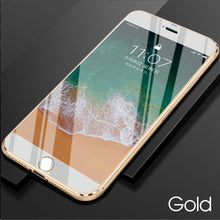 Load image into Gallery viewer, 10D Curved Edge Aluminum Alloy Tempered Glass for iPhone X XS MAX 11 12 Pro Max mini 6 6S 7 8 Plus Full Cover Screen Protector Titanium Alloy Metal Edge Full Coverage Front Tempered Glass Screen Protector for iPhone