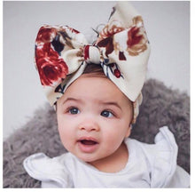 Load image into Gallery viewer, Infant Nylon Print Fabric Headband Baby Girl Headbands for Girls Bows Baby Turban Headwrap Newborn Hairband For Girls