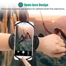 Load image into Gallery viewer, Black Universal Wristband Phone 4"-6.5" inch Sports Armband For Cycling Gym Workout Arm Band Mobile Phones Holder
