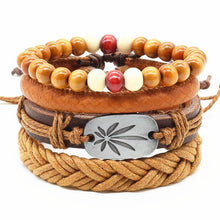Load image into Gallery viewer, Handmade Modern Fashion New Luxury Wood Bead Charm Amazing Premium Leather Elegant Bracelet For Women