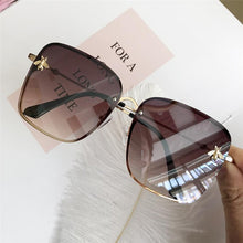 Load image into Gallery viewer, Popular brand Oversize Square Sunglasses For Women and Ladies Luxury Driving Superstar Designer Sunglasses With Shades and Gradient Glasses With UV400 Protection