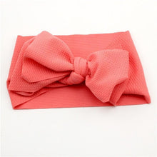 Load image into Gallery viewer, Adjustable Big Bow Headwrap Top Knot Headbands Over Sized Bow Hair Turban for Newborn Girl