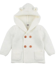 Load image into Gallery viewer, Winter Hooded Knitted Long Sleeve Sweaters For Newborn Babies