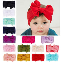 Load image into Gallery viewer, Baby Accessories Infant Baby Girl Cute Bow Headband Newborn Solid Headwear Headdress Nylon Elastic Hair Band Bow For Girls