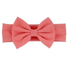 Load image into Gallery viewer, Cotton Elastic Newborn Baby Girls Solid Color Headband Bowknot Hair Band Children Infant Headband Bow for kids