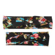 Load image into Gallery viewer, Modern Handmade Mother Baby Turban Matching Headband Mom Daughter Rabbit Ears Headbands Floral Print Bow