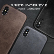 Load image into Gallery viewer, Ultra Thin Phone Cases For iPhone 13 6 7 14Plus XS Max Cover Leather Skin Soft Silicone Case For iPhone XR X 11 12 Pro Case Anti-Scratch iPhone Xs max Cover Genuine Leather iPhone Cases for iPhone