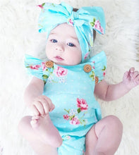 Load image into Gallery viewer, 2pcs/Set Newborn Baby Sleeveless Cotton Baby Rompers With Headband for Girl/Boy Clothes Casual Design With Bow