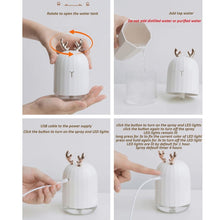 Load image into Gallery viewer, High Quality 220ML Ultrasonic Air Humidifier Aroma Essential Oil Diffuser For Home Car USB Fogger Mist Maker With LED Night Lamp