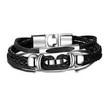 Load image into Gallery viewer, Lucky Vintage Men's Leather Bracelet Playing Cards Charm Multilayer Braided Men and Women Gift