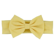 Load image into Gallery viewer, Cotton Elastic Newborn Baby Girls Solid Color Headband Bowknot Hair Band Children Infant Headband Bow for kids