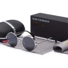 Load image into Gallery viewer, Popular Steampunk Round Leon Retro Original Sunglasses for Men and Woman In Vintage Style WIth Polarized Glasses and UV400Protection