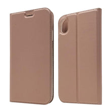 Load image into Gallery viewer, Lightweight Simple iPhone XS Case on for iPhone XS Max X XR 6S 5S 7 8 Plus 11 pro max Cover Luxury Wallet Magnet Flip Leather Cases Magnetic Closure PU Leather Phone Case Full Protective Cover for iPhone